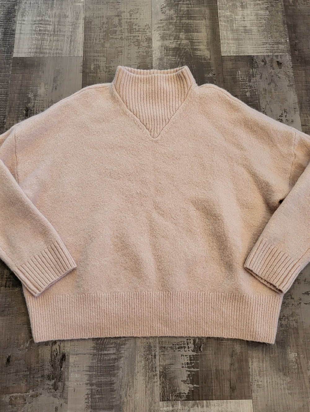 Madewell Sweater Women XXL 2X Chunky Knit Alpaca Wool Blend Turtleneck Mock Neck
